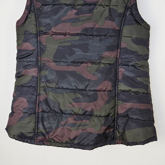 Maurices Puffer Vest Medium Camo Print Sleeveless Zip Up Jacket with Pockets - Picture 6 of 11
